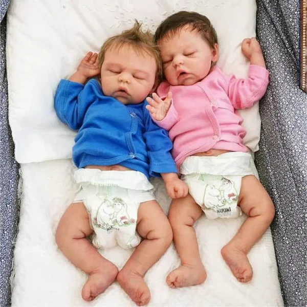 12"&16" Solid Platinum Liquid Realistic Full Body Silicone Baby Boy and Girl,Flexible Newborn Baby Doll Wdebao and Yayu