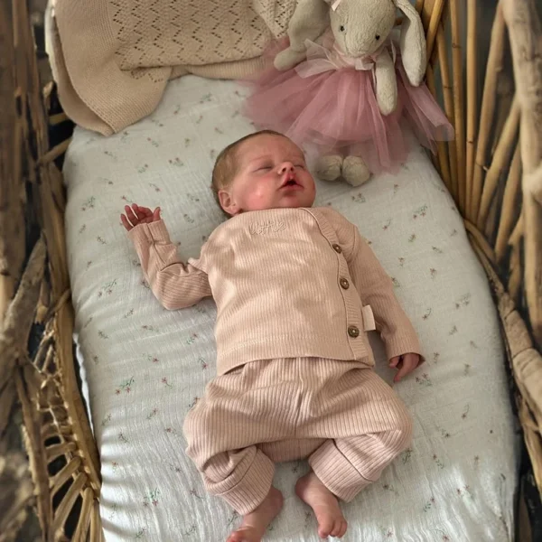 [Heartbeat💖 & Sound🔊] 17'' Real Lifelike Blinking Eyes Girl Reborn Soft Silicone Vinyl Baby Doll Dolma