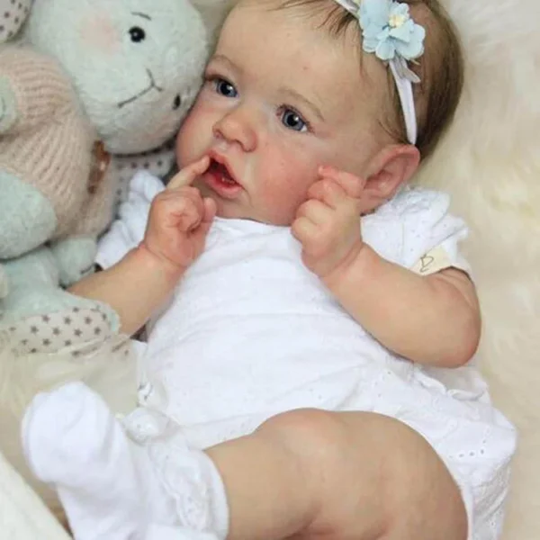 [Heartbeat💖 & Sound🔊] Realistic Reborn Baby Toddlers Girl Ellis 20'' Lifelike Awake Reborn Baby Doll with Painted Hair