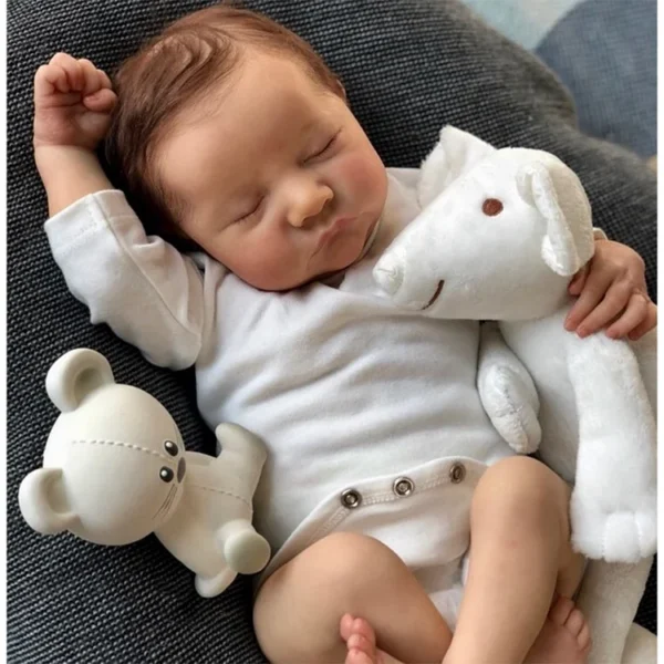 [Heartbeat & Coos] 20'' Real Lifelike Cylar Soft Sleeping Weighted Silicone Reborn Boy Newborn Baby Dolls