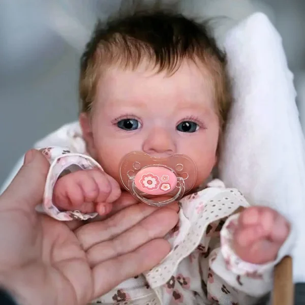 [🔊Heartbeat Sound and Breath💝]18'' Cloth Body Reborn Baby Newborn Girl Awake Doll Named Quder With Blue Eyes