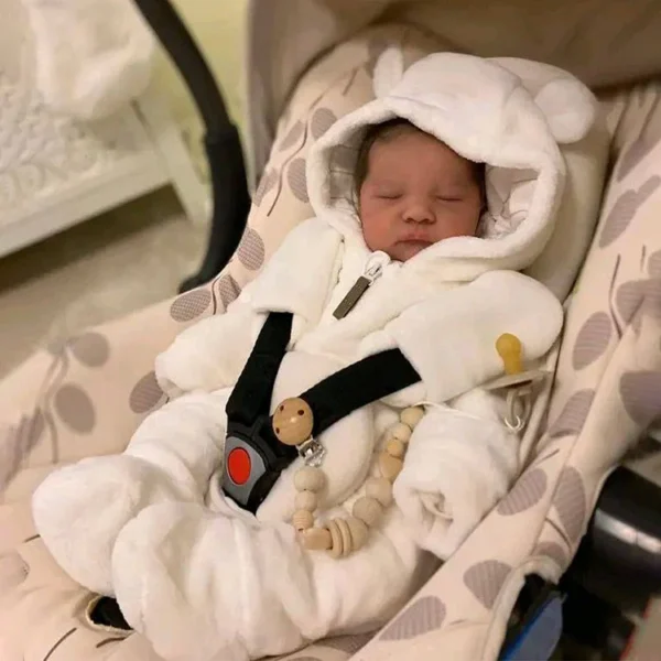 [🔊Heartbeat Sound and Breath💝] 20'' Truly Lifelike Reborn Baby Girl Doll Qubin Sleeping Newborn Babies - Image 2