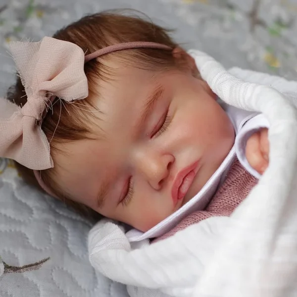 20" Super Realistic Silicone Reborn Baby Girl Dolls Becky, Newborn Doll Set with Clothes and Pacifier - Image 2