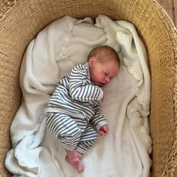 17" Real Lifelike Silicone Vinyl Sleeping Reborn Newborn Baby Doll Girl Taliya with "Heartbeat"💖 & Sound🔊