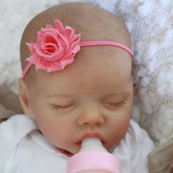 17'' Real Lifelike Journey Silicone Sleeping Reborn Newborn Baby Doll Girl,Best Gift for Children - Image 2