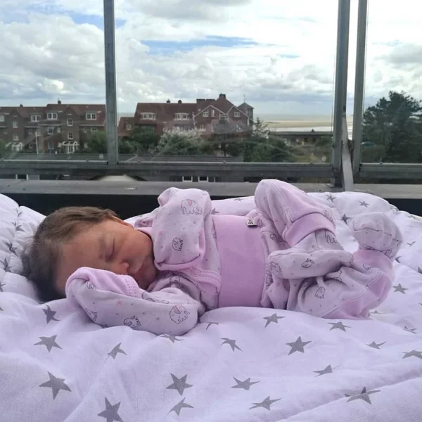 20" Newborn Lifelike Sleeping Full Body Silicone Reborn Baby Doll Girl Josephine Hand-Rooted Brown Hair - Image 2