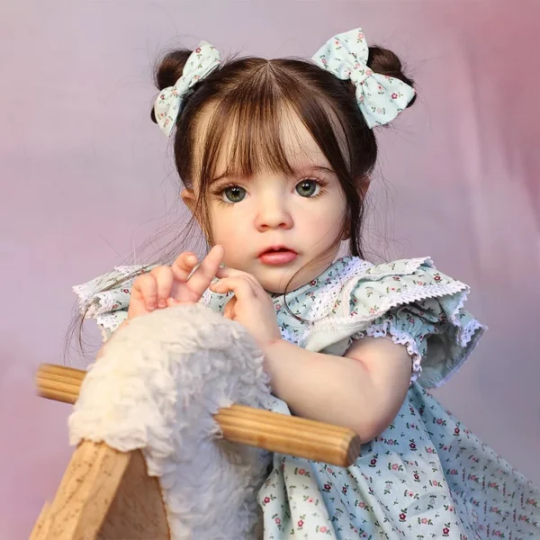 [Reborn Baby Girl] 20 Lifelike Awake toddler Vliga Handsome Cloth Body Reborn Dolls 2024
