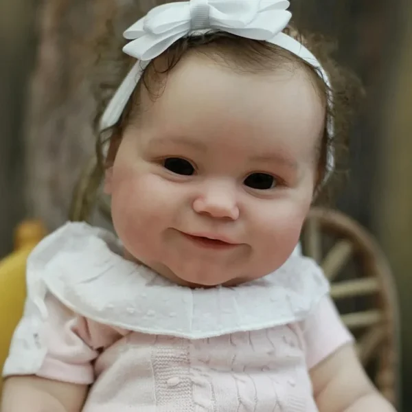 [Heartbeat💖 & Sound🔊] 20'' Awake Reborn Baby Doll Lifelike Toddlers Girl Relada with Brown Hair, Play with Children