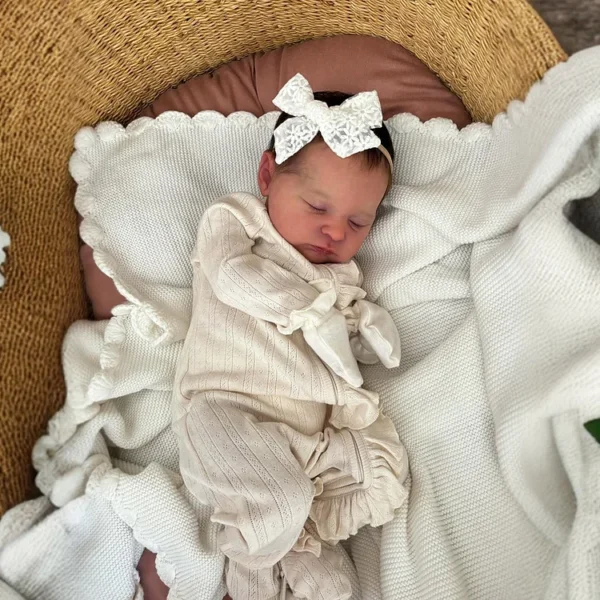[Heartbeat & Sound] 20" Handmade Lifelike Reborn Newborn Baby Painted Hair Girl Oserbo, Looks Really Cute