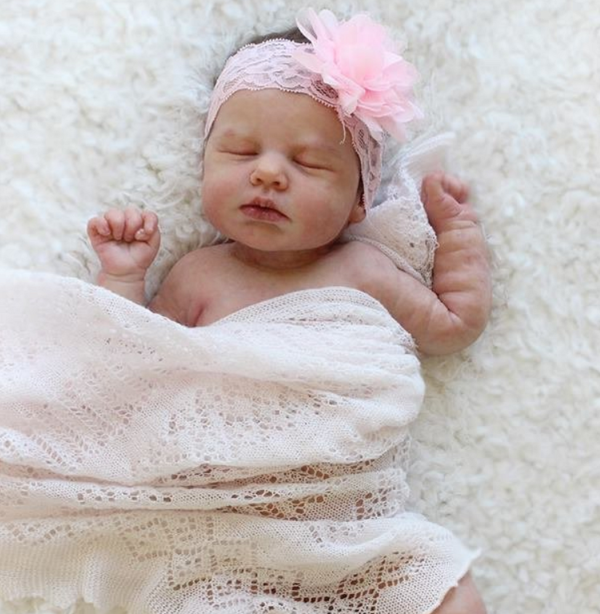 [Kids Gifts 2024 Special Offer] 20" Baby Aki Realistic Reborn Baby Girl Doll with "Heartbeat" and Coos