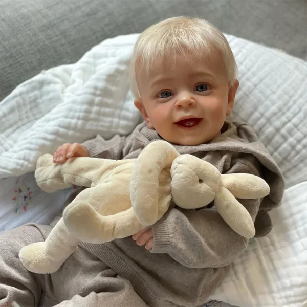 20" Reborn Boy Caleb with Teeth, Handmade Simulation Reborn Cloth Body Baby Doll Set,Best Kids Gifts 2024 - Image 2