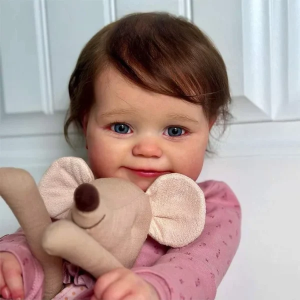 [Heartbeat & Coos] 20" Realistic Reborn Toddlers Doll Girl Qukan Handmade Huggable and Posable